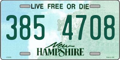 NH license plate 3854708