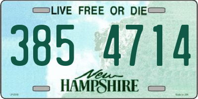 NH license plate 3854714