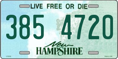 NH license plate 3854720