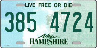 NH license plate 3854724