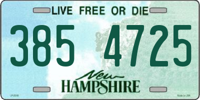 NH license plate 3854725