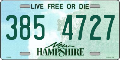 NH license plate 3854727