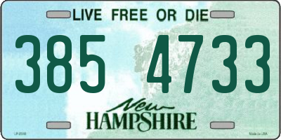 NH license plate 3854733