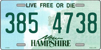 NH license plate 3854738