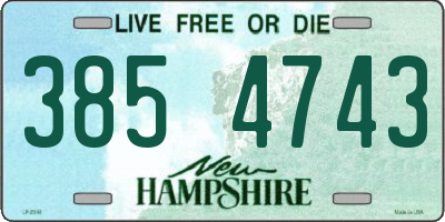 NH license plate 3854743