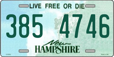 NH license plate 3854746