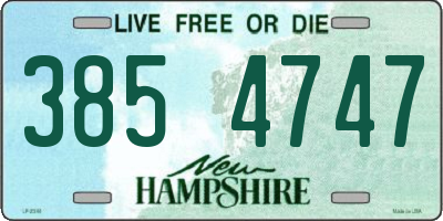 NH license plate 3854747