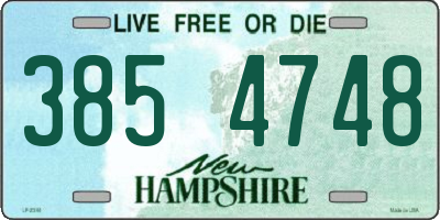 NH license plate 3854748