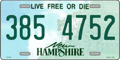 NH license plate 3854752