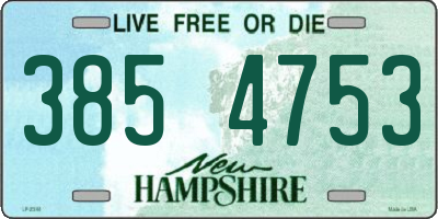 NH license plate 3854753