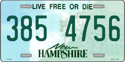 NH license plate 3854756