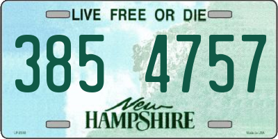 NH license plate 3854757