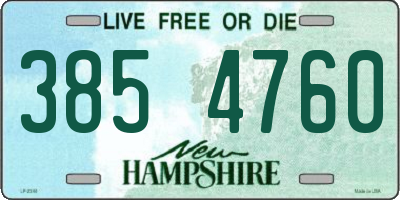 NH license plate 3854760