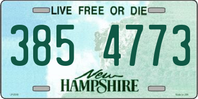 NH license plate 3854773