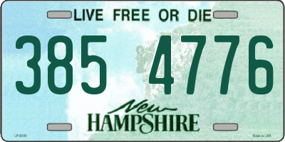 NH license plate 3854776