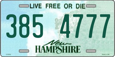 NH license plate 3854777