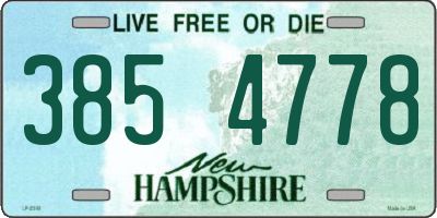 NH license plate 3854778