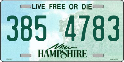 NH license plate 3854783