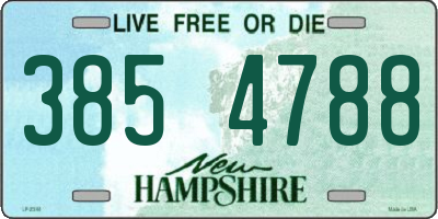 NH license plate 3854788