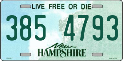 NH license plate 3854793