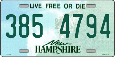 NH license plate 3854794