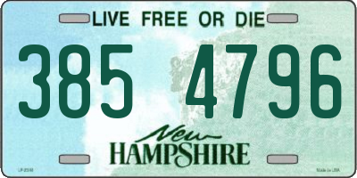 NH license plate 3854796