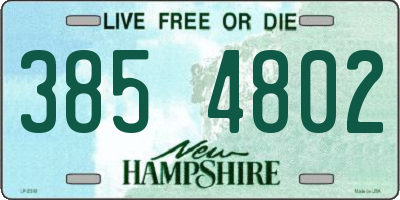 NH license plate 3854802
