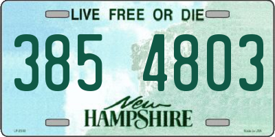 NH license plate 3854803