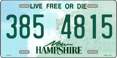 NH license plate 3854815