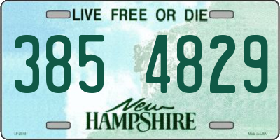 NH license plate 3854829