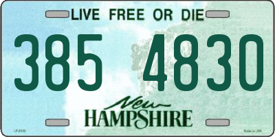 NH license plate 3854830