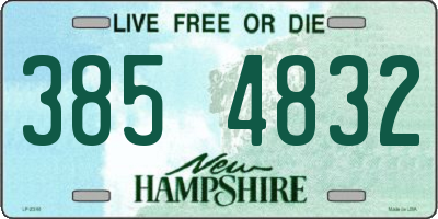 NH license plate 3854832