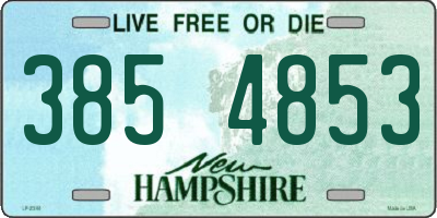 NH license plate 3854853