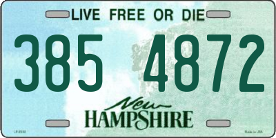 NH license plate 3854872