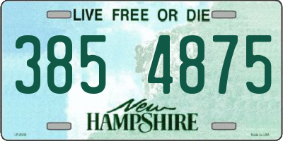 NH license plate 3854875
