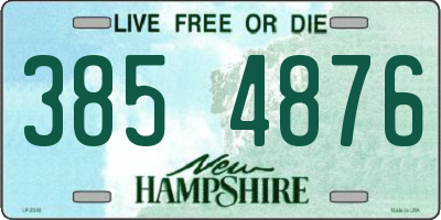 NH license plate 3854876
