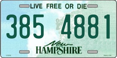 NH license plate 3854881