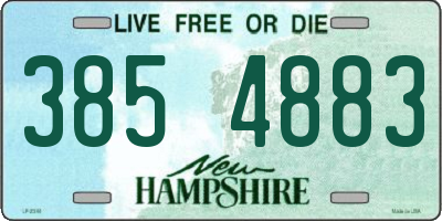 NH license plate 3854883