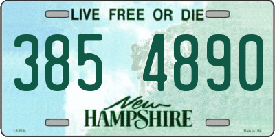 NH license plate 3854890