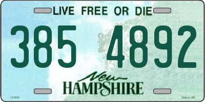 NH license plate 3854892