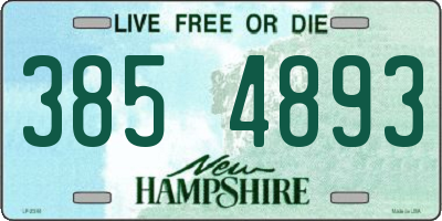 NH license plate 3854893