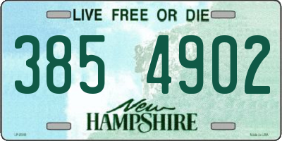 NH license plate 3854902