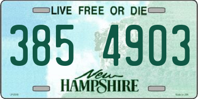 NH license plate 3854903