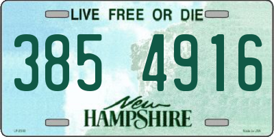 NH license plate 3854916