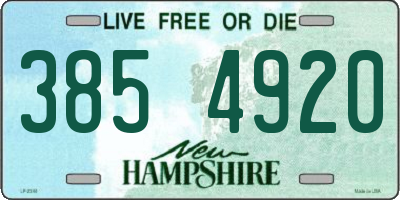 NH license plate 3854920