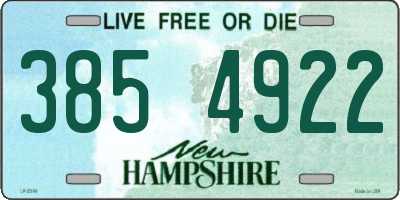 NH license plate 3854922
