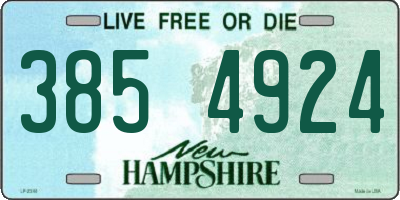 NH license plate 3854924