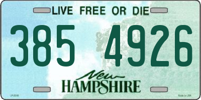 NH license plate 3854926