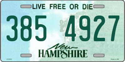 NH license plate 3854927