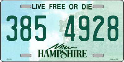 NH license plate 3854928